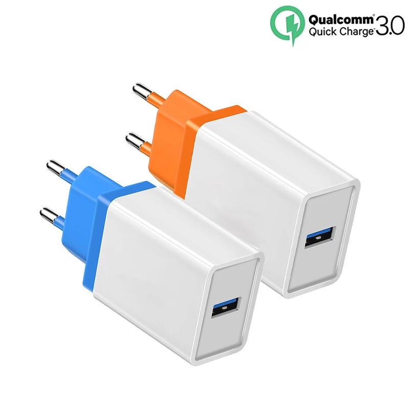 Быстрая зарядка 3 0 USB зарядное устройство с европейской вилкой быстрого заряда 18