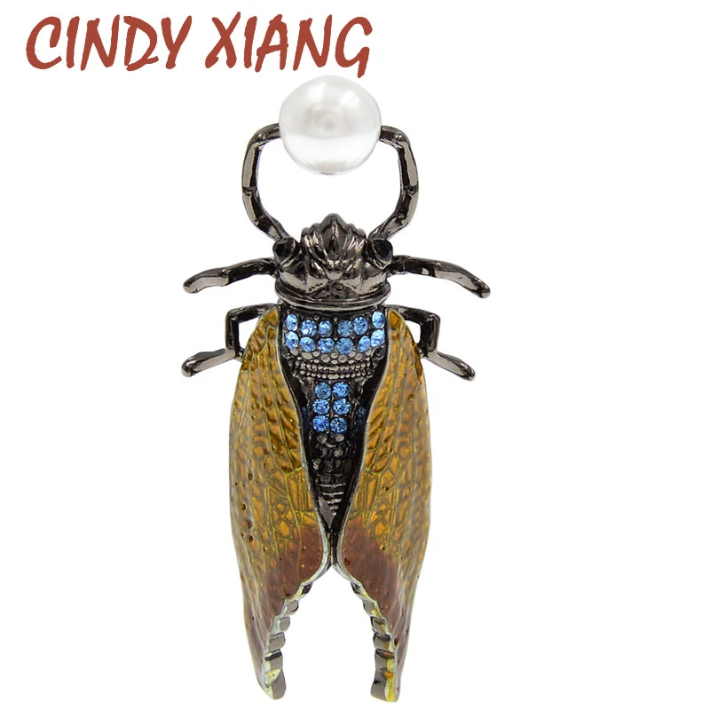 Delicate Women Rhinestone  Beetle Insect Shape Metal Brooch Pin Fashion Jewelry