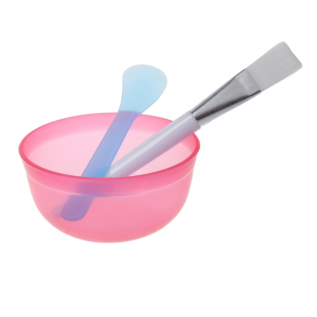 3Pcs Makeup Beauty DIY Facial Face Mask Bowl Brush Spoon Stick Tool Kit Homemade