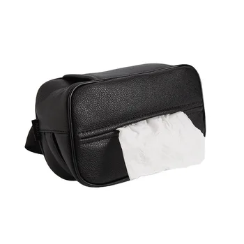 

High Quality Leather Home Car Dual-use Tissue Box Buckle Seat Back Hanging Tray