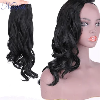 

Natifah Natural Wave Bundles Brazilian Hair Weave 16-20Inch 1 3 4 Bundles Synthetic Hair Long Curly