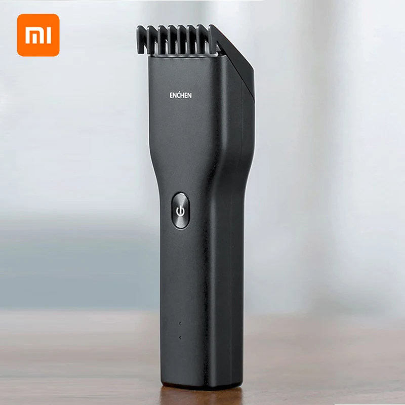 Xiaomi Enchen электрический триммер для стрижки волос USB Керамический Резак для волос быстрая зарядка волос мужской триммер машинка для стрижки рождественские подарки - Цвет: Black