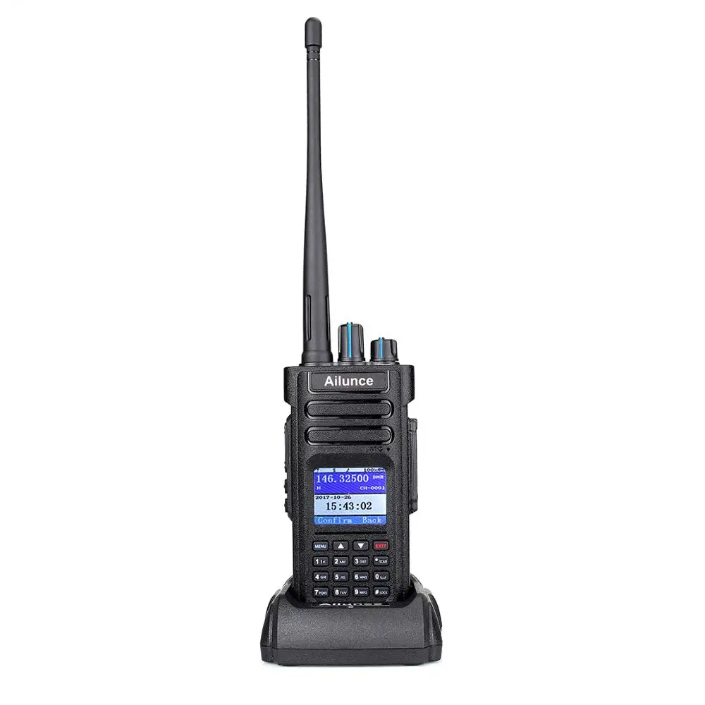

Ailunce HD1 3000CH Walkie Talkie DMR Digital Ham Two way Radio 10W Waterproof program GPS walkie talkie