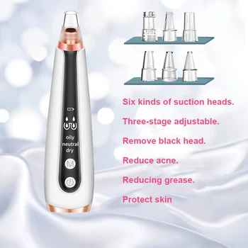 

Electric Vacuum Pore Cleaner Blackhead Blemish Removers Vacuum Face Facial Pore Derma Suction Acne Pimple Removal Skin Cleaner