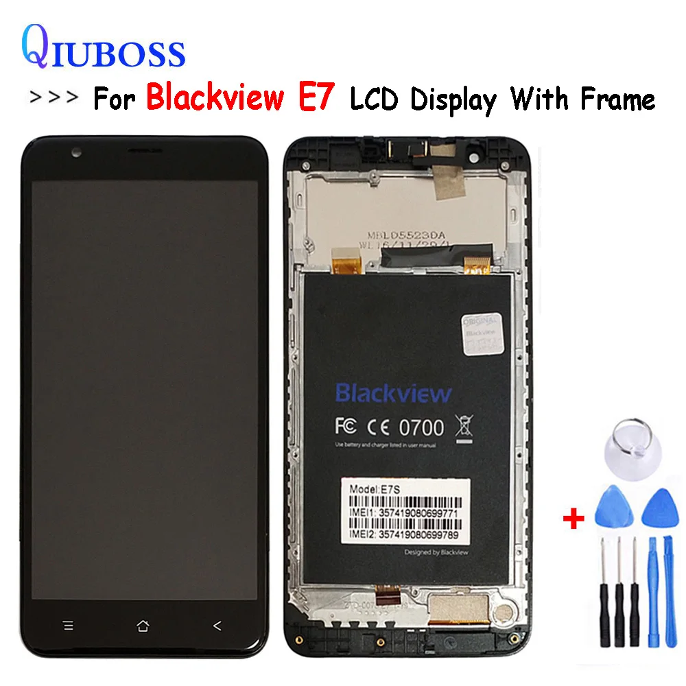 Хорошо протестированная Сенсорная панель + ЖК дисплей для Blackview E7 E7S кодирующий