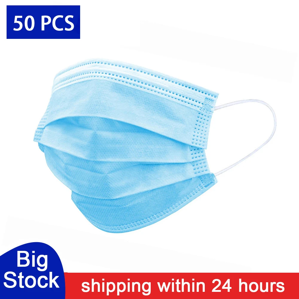 

3 Layers non woven Anti-dust Safe Breathable Mouth Mask Disposable Earloops Hypoallergenic Face Masks Anti Dust Protective Mask