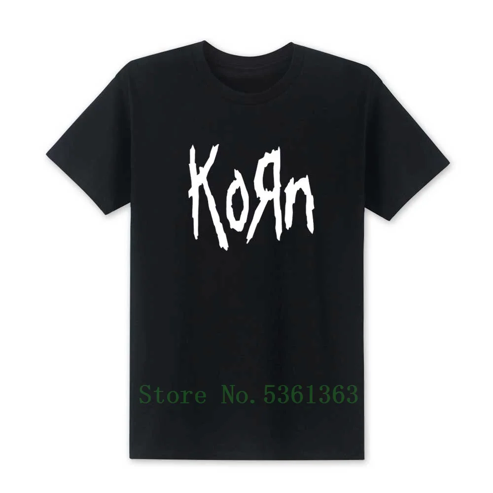 Новая мода 2019 футболка с коротким рукавом и логотипом Korn Metal Rock band графическая