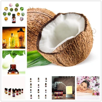 

100% Pure Natural Essential Oils for Aromatherapy Diffusers Coconut Essential Oil for Relieve Stress Body Massage Relax TSLM2