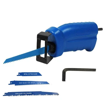 

Reciprocating Saw Adapter,Electric Drill Accessory,with 3 Reciprocating Saw Blades,Suitable for Cordless Electric Drills