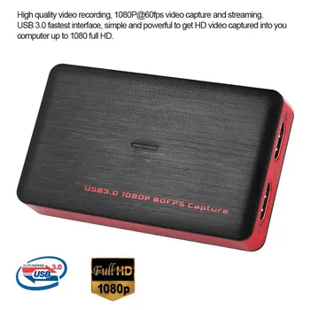 

PC Live Streaming Recorder Box Video Card Audio Grabber Plug And Play HDMI To USB 3.0 Portable Game for MAC For Windows
