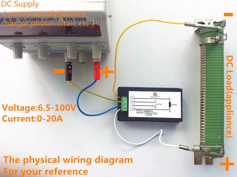 DC Цифровой вольтметр Панель Ампер метр 6,5-100 в 4 в1 ЖК-дисплей Вольт ток ватт счетчик потребления мощности