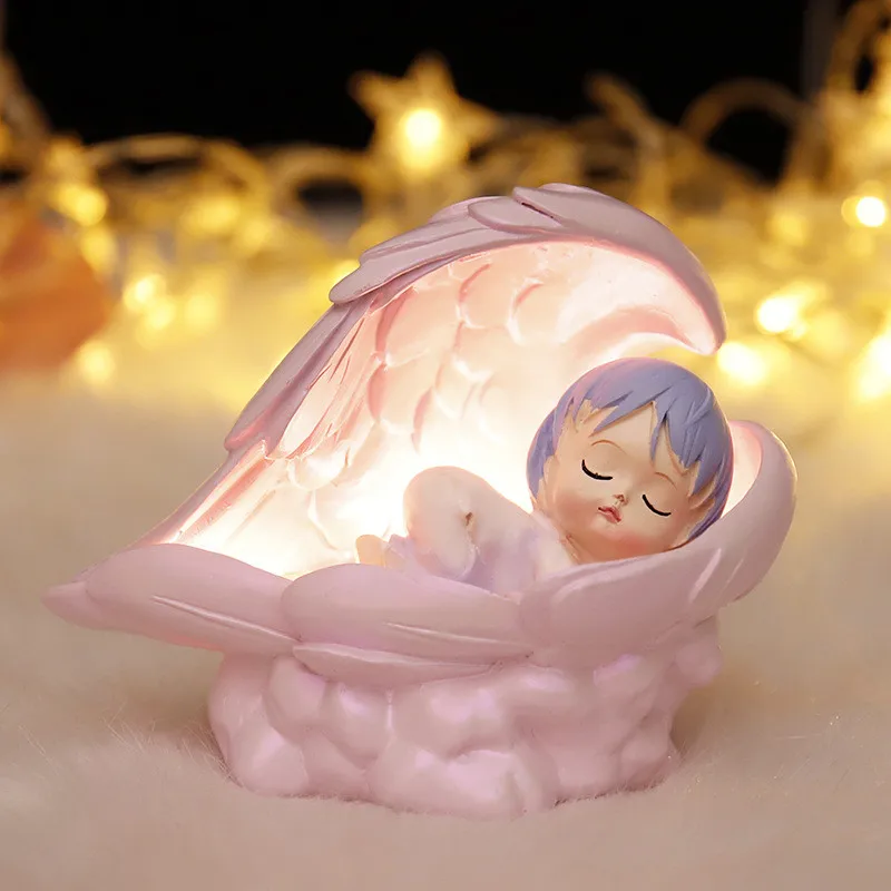 Guardian Angel Night Light Girl's Gifts Table Lamp Living Room Bedroom