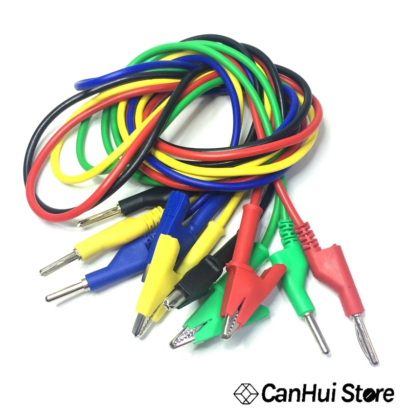 

1 PCS Hoge Kwaliteit 1 M Lange Alligator Clip banana Plug Test Kabel for a Multimeter