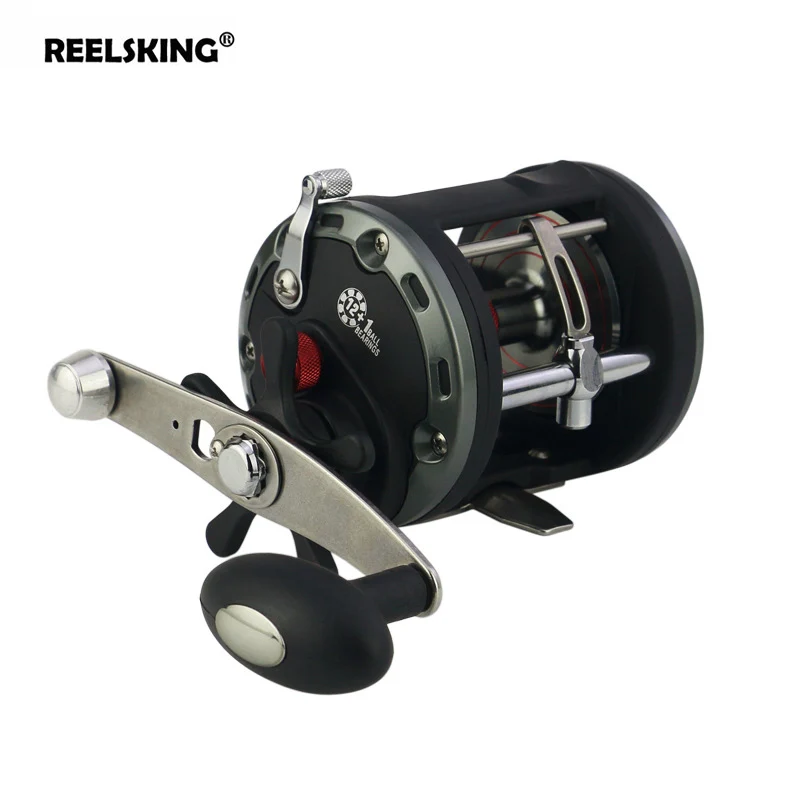 

REELSKING JCB Drum Spinning Fishing Reel Max Drag 20kg Baitcasting Reel Round Lure Tackle 5.2:1 Carp Bait Fishing Reel Pesca