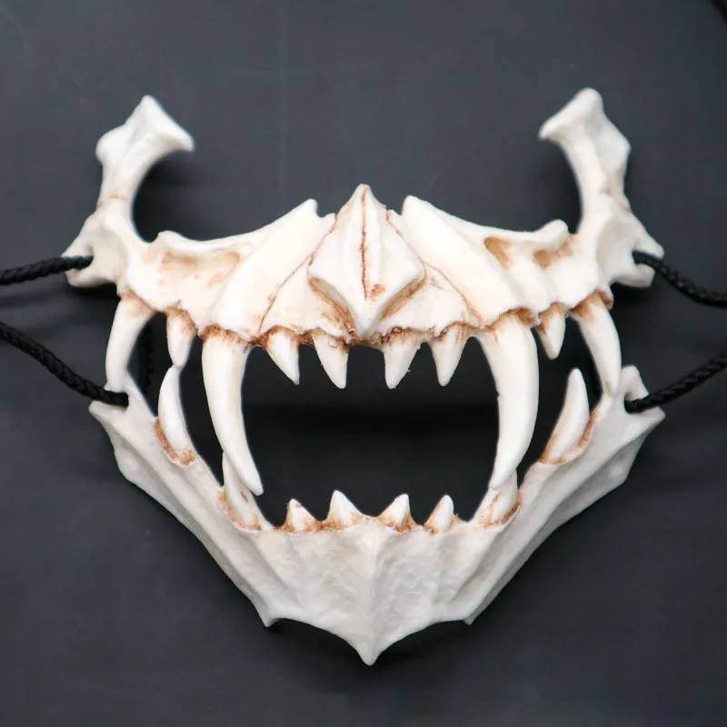 Moth Япония Kurato Mito ужасная маска Хэллоуин Бог дракона Тигр Yasha Tengu Moth из резины для косплея череп страшные маски маскарадные реквизиты для вечеринки - Цвет: Moth