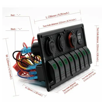 

Part Toggle Switch Panel Extra Marine 3.1A Switch Panel Green LED 12-24V