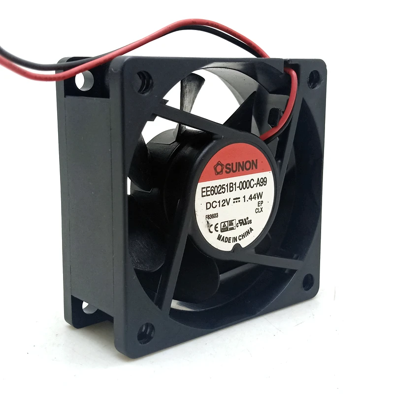 

60mm cooling fan 6cm For Sunon 6cm 6025 12V 1.44W double ball mute ee60251b1-000c-a99 computer case power silent cooling fan