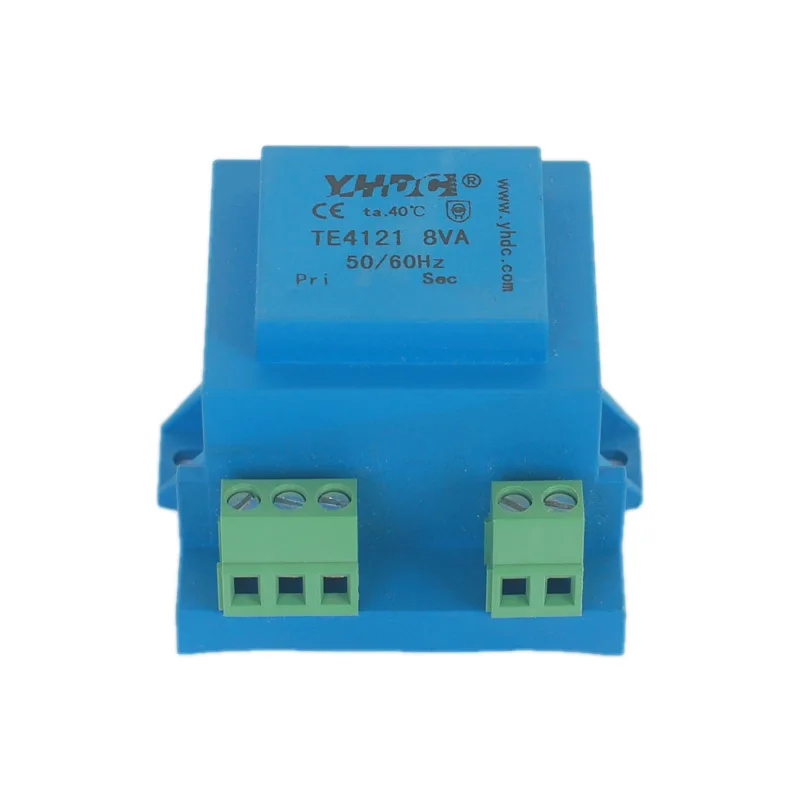 YHDC TE4121 мощность 8VA вход 110В Выход 9В вакуумный эпоксидный инкапсулированный PCB