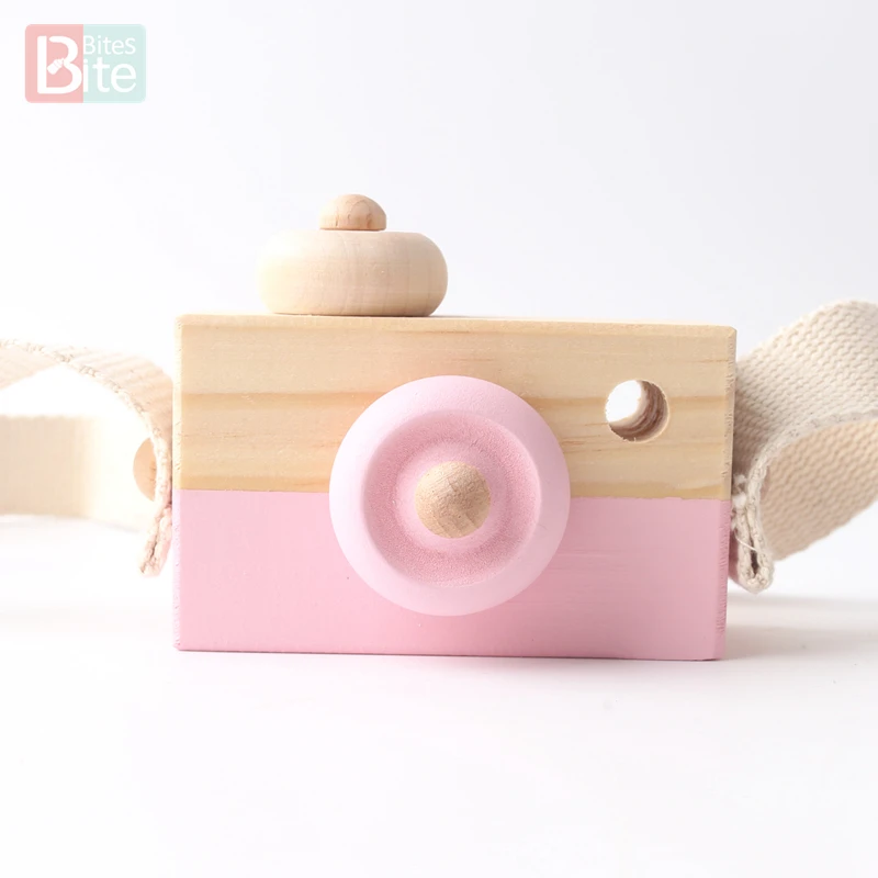 1Pcs Nordic Wooden Baby Toys Fashion Camera Pendant Montessori Toys For Children Wooden DIY Presents Nursing Gift Baby Block 11