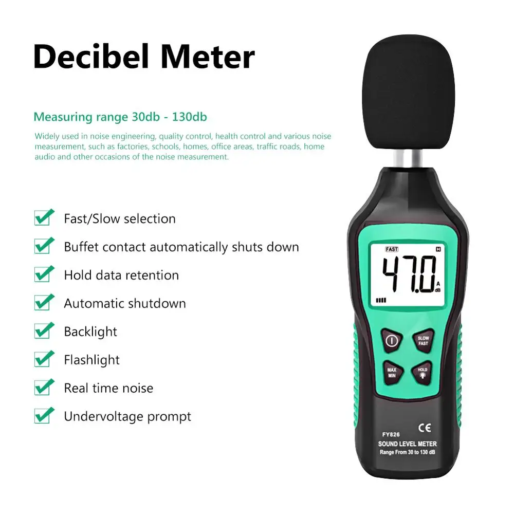 

Decibel Meter Noise Tester Home Noise Meter Sound Level Meter High Precision Sound Sensor Sound Measurement