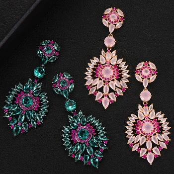 

missvikki HOT Luxury Gorgeous Italy Bohemia Drop Earrings for Women Fine Jewelry Full CZ Bridal Wedding 2020 Earrings Jewelry