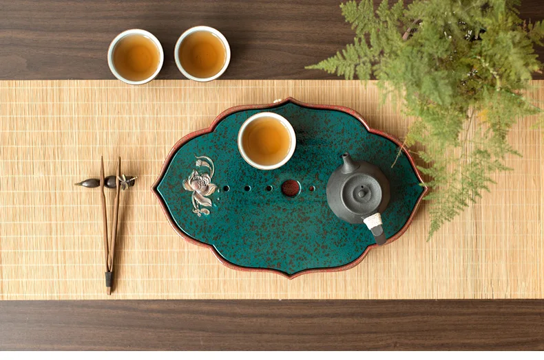 TANGPIN керамическая подставка для чайного сервиза овальная чайная доска кунг-фу сервировочный поднос стол кухонные аксессуары
