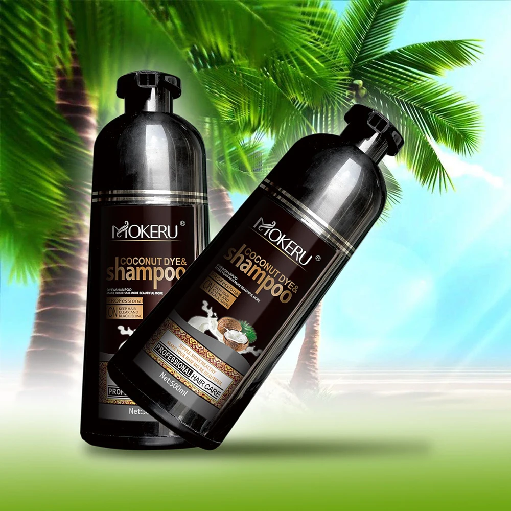 Mokeru 1pc Long Lasting Fast Black Hair Shampoo Organic Pure