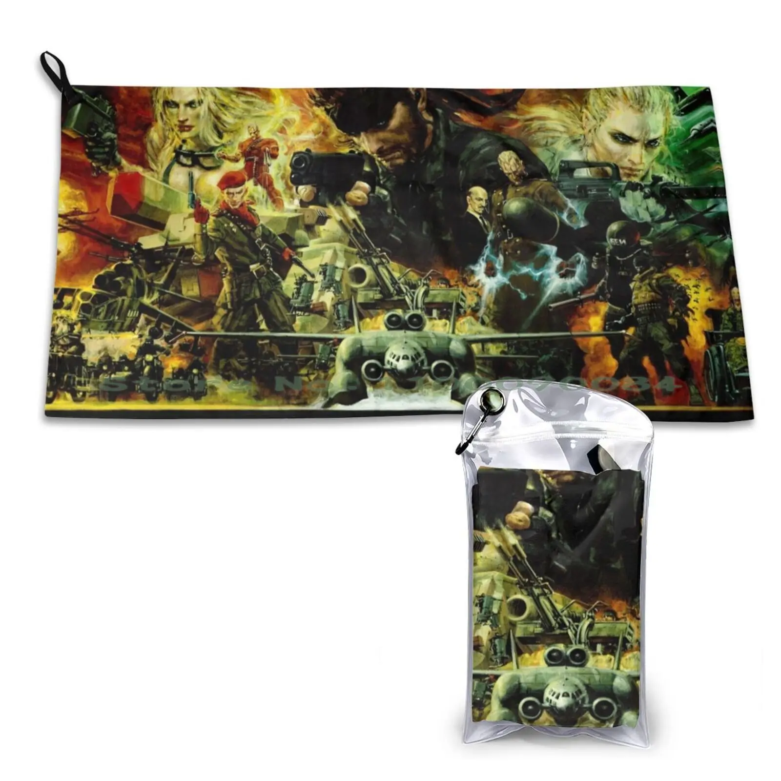 Metal Gear Solid 3-Movie Style Poster Quick Dry Asciugamano Palestra Sport Bagno Portatile Metal Gear Solid 3 Metal Gear Solid Metal Gear