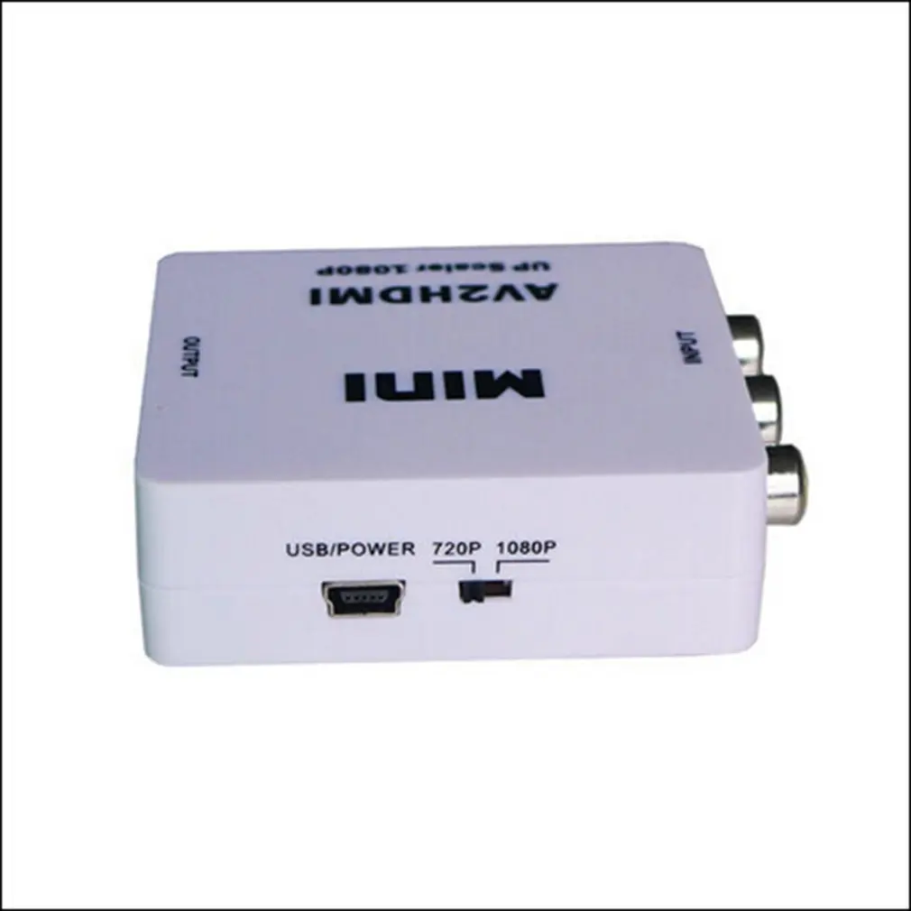 HDMI К AV скейлер адаптер HD видео конвертер коробка HDMI к RCA AV/CVSB L/R видео 1080P HDMI2AV Поддержка NTSC PAL