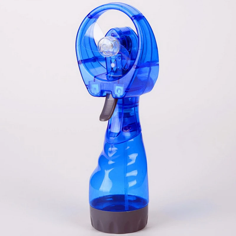 Летний Водяной вентилятор Coolingfan красный черный синий удобство Ручной мини ультра-легкий водяной туман Веерообразное распыление Portablefan - Цвет: Blue