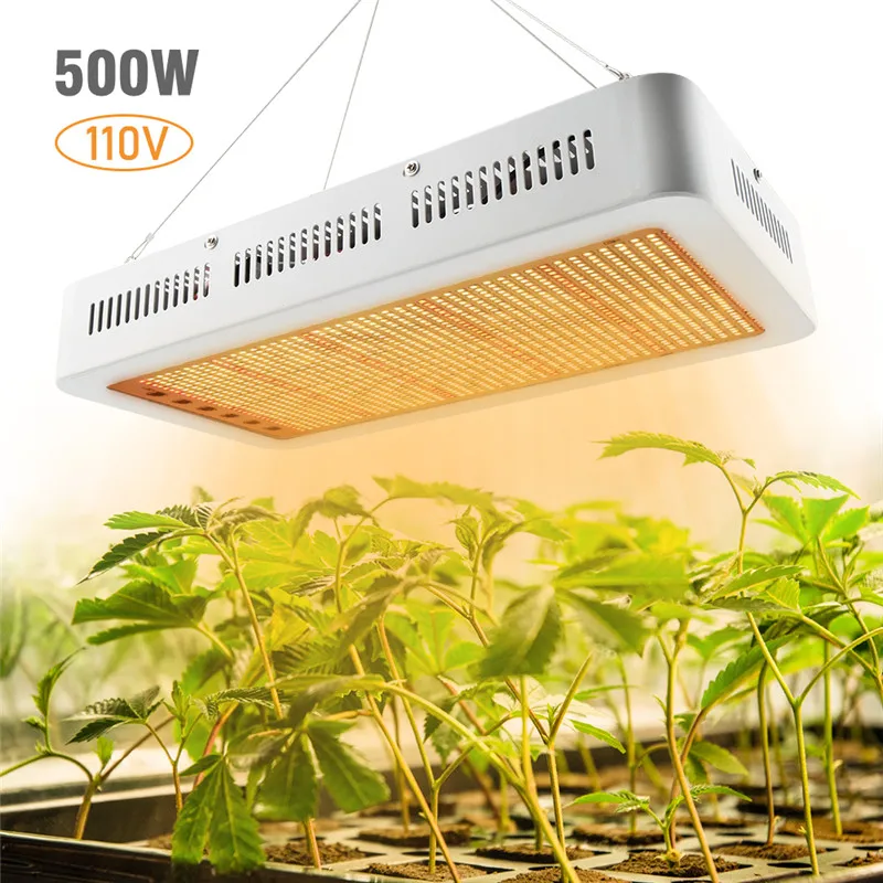 Полный спектр светодиодный свет для выращивания 500 Вт 110 в панель фитолампия для комнатный гроутент теплицы Выращивание растений методом гидропоники для выращивания овощей, цветущих растений лампа для роста
