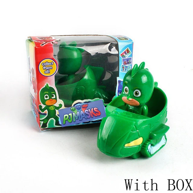3style Pj маска модель фигурки маски действие милый автомобиль Catboy Owlette Gekko фигурки аниме уличная забавная игрушка подарок для детей P09 - Цвет: With BOX