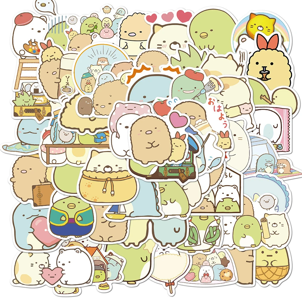 

50PCS Kawaii Cartoon Sumikkogurashi Stickers DIY Skateboard Fridge Guitar Snowboard Motorcycle Graffiti Sticker Decals Kid Toys