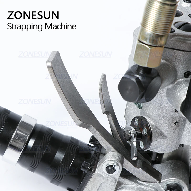 ZONESUN DB-KZ32 Автоматическая пневматическая 19-32 мм стальная ленточная обвязочная машина Натяжная режущая упаковка для деревянного стального обвязочного инструмента