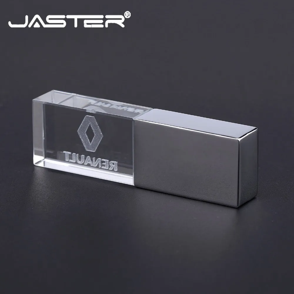 JASTER renault crystal + металлический USB флеш накопитель Флешка 4 ГБ 8 16 32 64 Гб 128 Внешняя