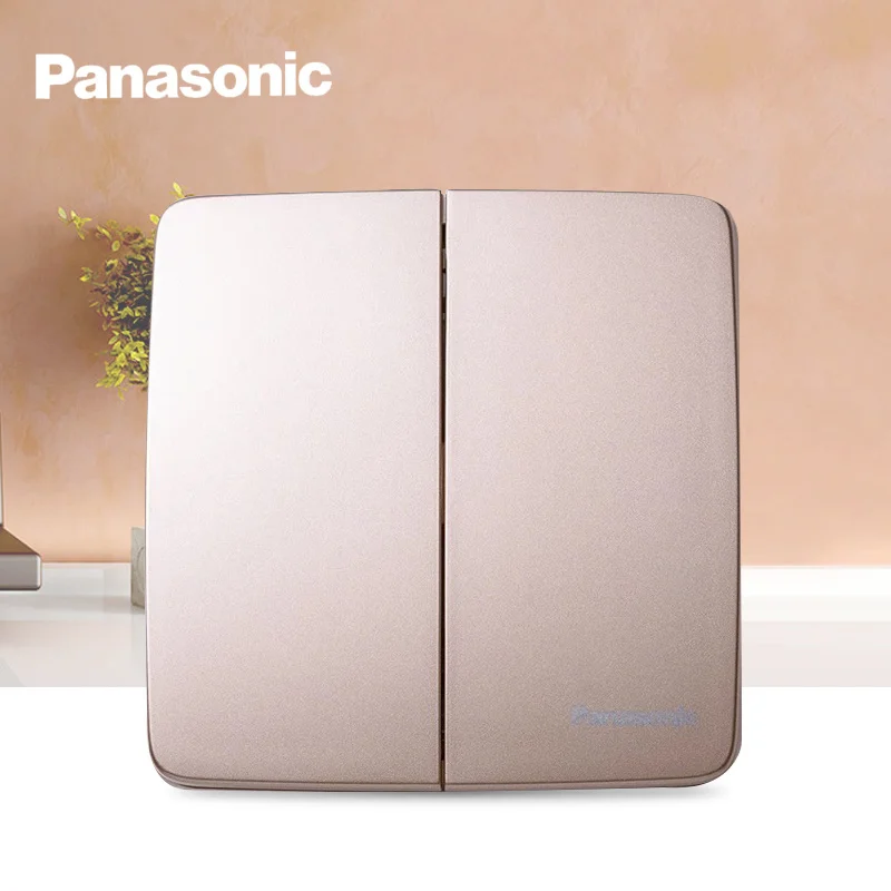 Настенный выключатель Panasonic переключатель белого и золотого цвета для