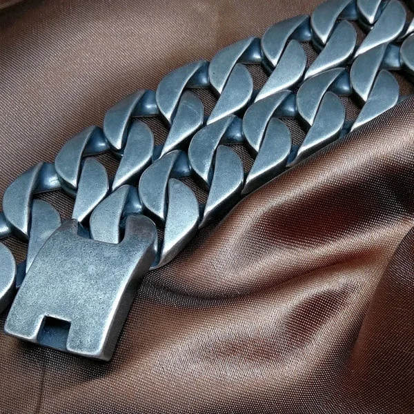 Top quality 316L stainless steel Retro curb 24mm solid heavy long chain necklace jewelry N414