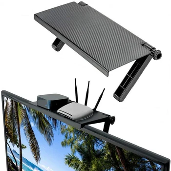 

1pcs Adjustable Screen Top Storage Shelf TV Rack Holder Computer Monitor Desktop Stand Display Home Office Table Desk Organizer