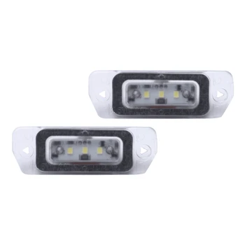 

2 Pcs Error Free Xenon White Car LED License Plate Light A2518200166 Fit For Mercedes AMG GL450 GL500 X164 ML350 R/G/M Class