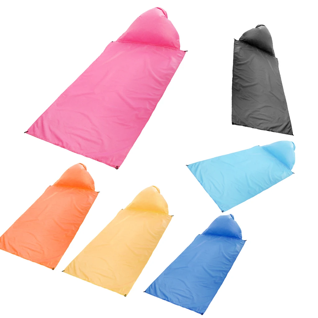 

Inflatable Sleeping Pad Camping Mattress with Attached Pillow and Tent Stakes, 33.5' x 57' - Various Colors