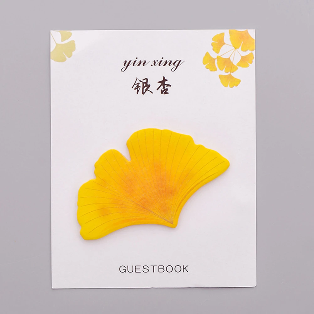 Maple Leaf Ginkgo Print Sticky Note Memo Pad Planner Office School  Stationery|Assorted Stickers| - AliExpress