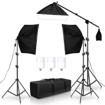 

Photography Studio Softbox Lighting Kit Arm for Video & YouTube Continuous Lighting Professional Lighting Set Photo Studio