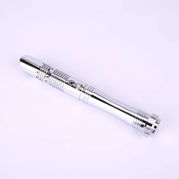 

TXQsbaer RGB Lightsaber Flash on Clash Electroplating Rechargeable Color Changing 6 Sound Fonts-TS014 Only handle