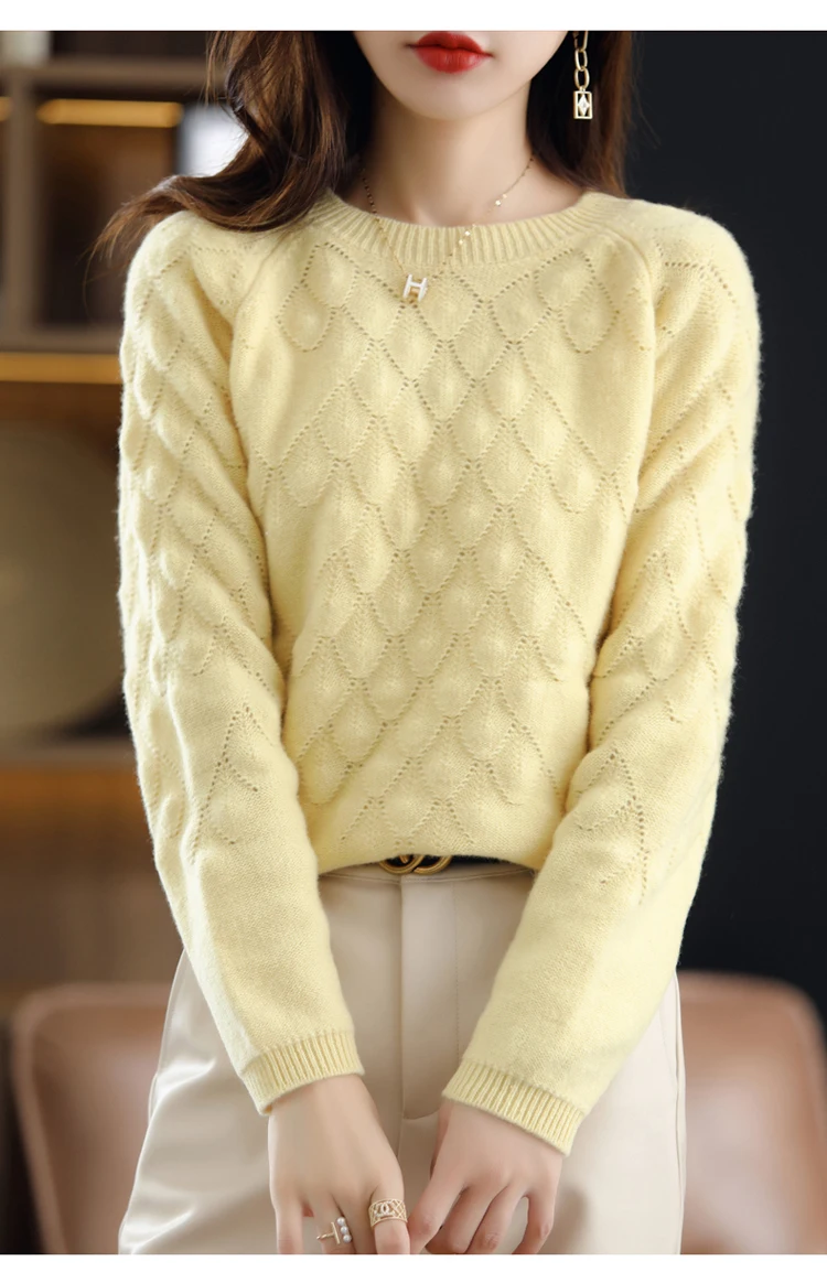 pull épais manches longues pour laine tricot col grande automne et nouvelle collection