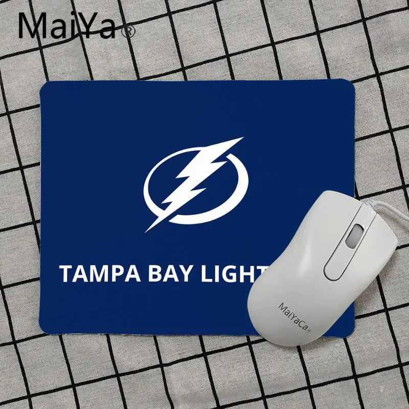 Maiya высокое качество Tampa Bay Lightning ice hockey высокоскоростной коврик для мыши Лидер продаж подставка под руку мышь - Цвет: No Lock Edge18x22cm