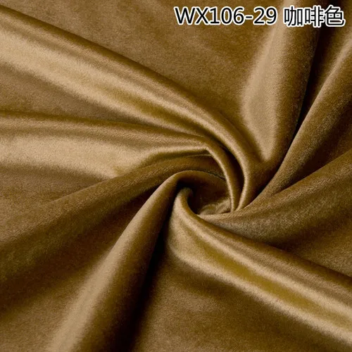 Wide150cm серый измельченный шелк Бирюзовый бархат диван шторы ткань для подушек обивка Велюр ткань плюш диваны материал - Цвет: Coffee