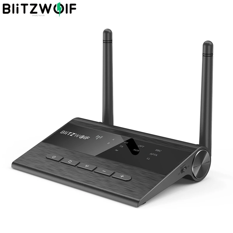  Blitzwolf adaptador inalámbrico bluetooth V5.0 receptor de Audio transmisor 2 en 1 portátil TX RX a