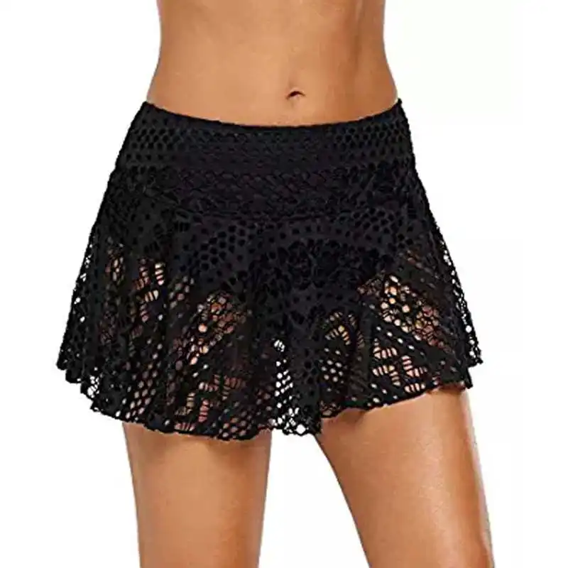 Женский купальник на бретелях Пляжная накидка с оборками запахом юбка бикини