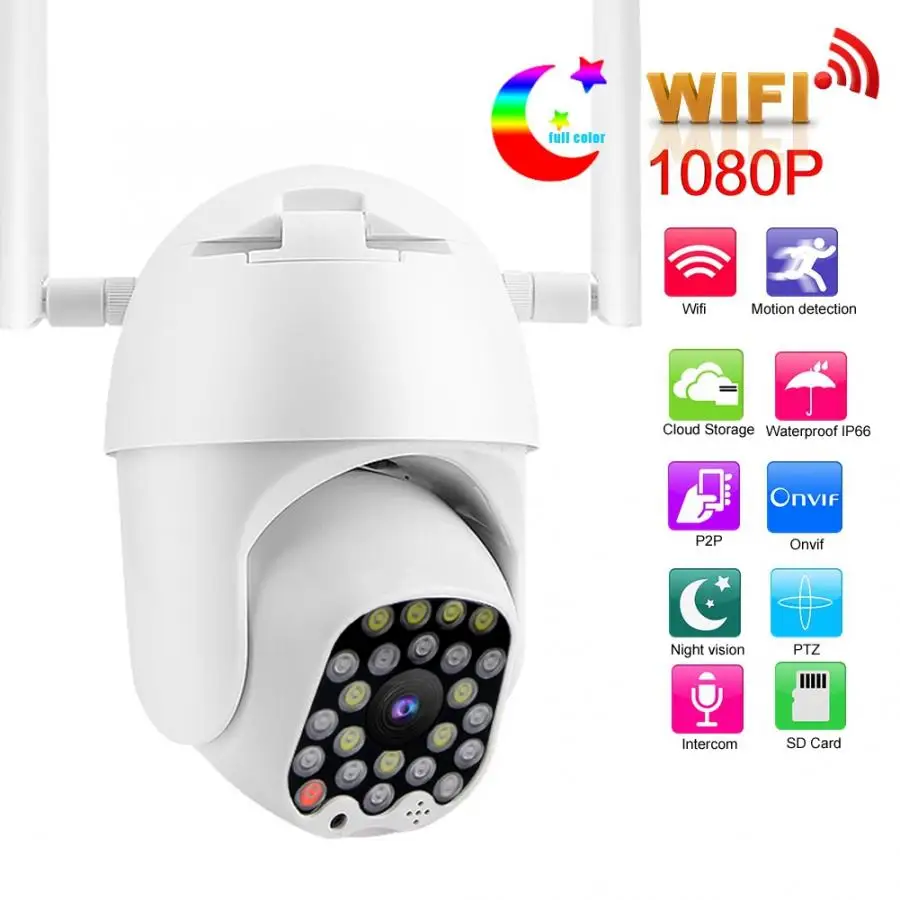 2,5 дюймов 23LED wifi P2P купольная камера PTZ 1080P IP65 безопасности 110-240 В для камеры безопасности