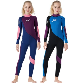 

New Style children's Full Body Scuba Surfing Diving Wetsuits One-piece Jumpsuit Snorkeling Back Zip Wet Suit skinsuit swimwear